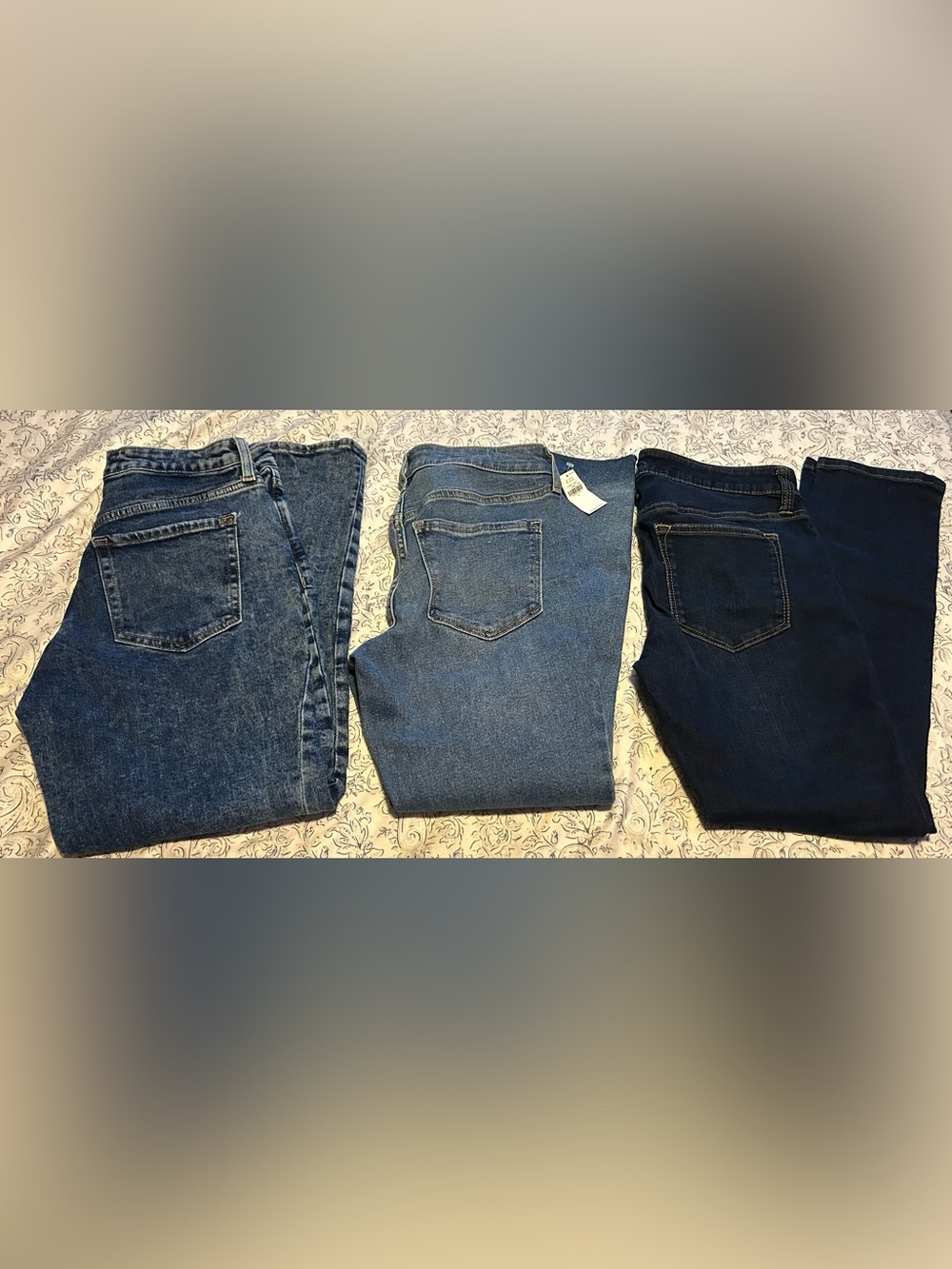 Size 4 Women's Jeans Bundle (3 Pairs) NWT Old Navy Rockstar, OG Straight, Sonoma